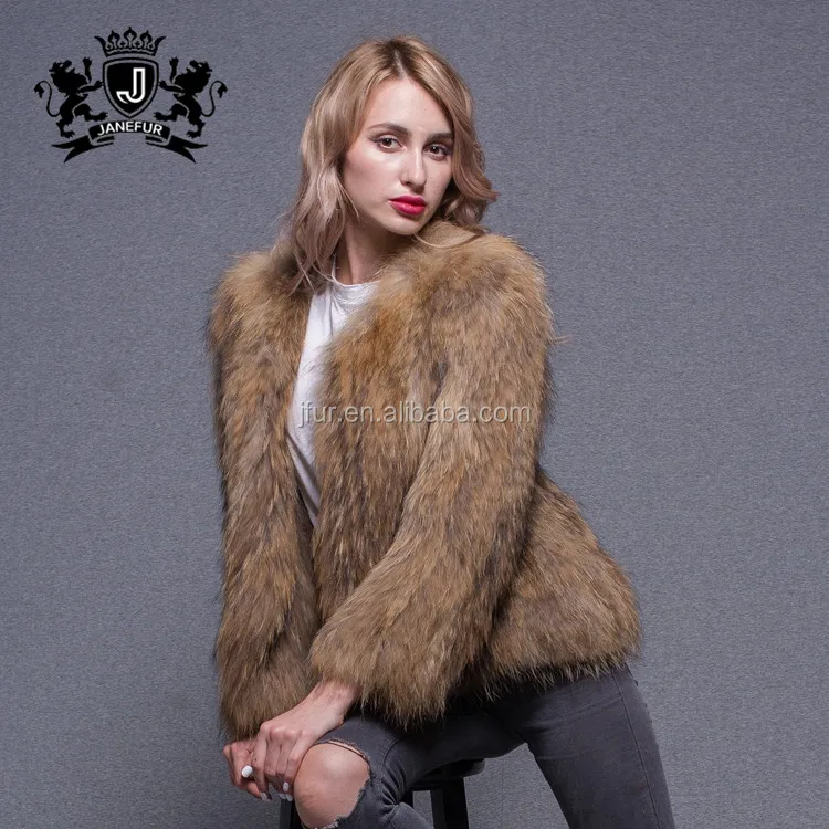 raccoon fur coat for ladies