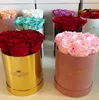 Luxury velvet flower gift box packaging