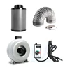 120v 240v 6" air cooled Duct Fan with Carbon Filter 8 Feet Ducting Combo for grow tent ventilation kits