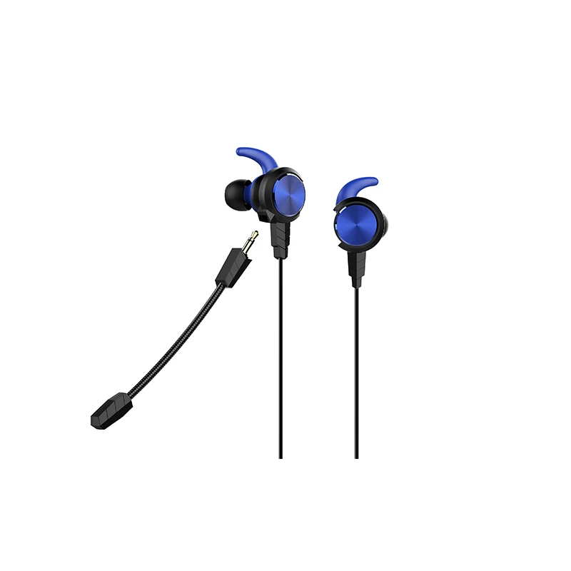 QC4 Earhook 3.5mm jack stereo earbuds earphone noise cancelling in-ear wired gaming headset headphones with mic - ANKUX.COM