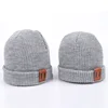 B590 Children Adult Parent-child Winter Hat Soft Warm Beanie Hat Crochet Elasticity Knit Hats Warm Cap