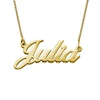Most Popular Product Copper Metal 18K Gold Julia Style Custom Name Plated Necklace For Women Gift