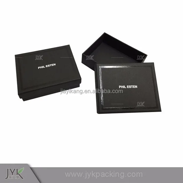 black card paper christmas gift box with logo printing