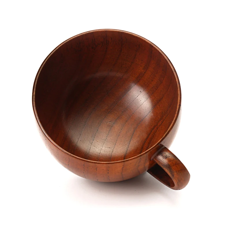 200ml Classic Wooden Tea Cup Coffee Mug Natural Jujube Wood Mug With Handgrip MilkWaterJuice Cup for Kids Home Bar Drinkware (4)