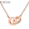 CZCITY Couples Love Women Jewelry Accessories Necklace 925 Silver Pendant for Women