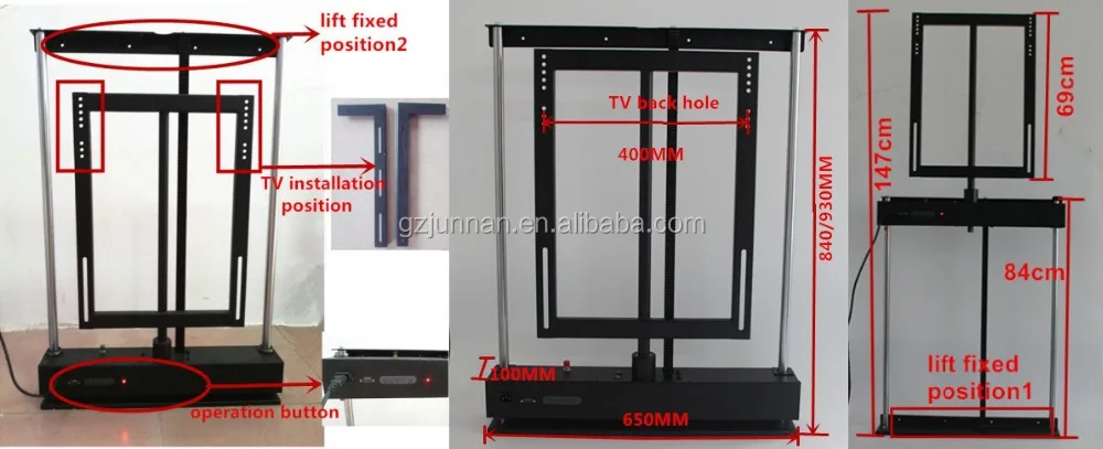 Hidden Tv Lifts For Cabinet And Bed Footboard With 340 Swivel