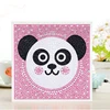 China wholesale educational toy manufacturer DIY mini white frame 15*15CM lovely panda diamond painting round