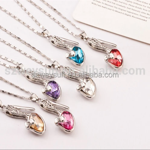 Fashion Jewelry Women Cinderella Shoes Necklace Torques Silver Crystals Rhinestone Angels Crystal Shoe Pendant, Mixed
Fashion Jewelry Women Cinderella Shoes Necklace Torques Silver Crystals Rhinestone Angels Crystal Shoe Pendant, Mixed