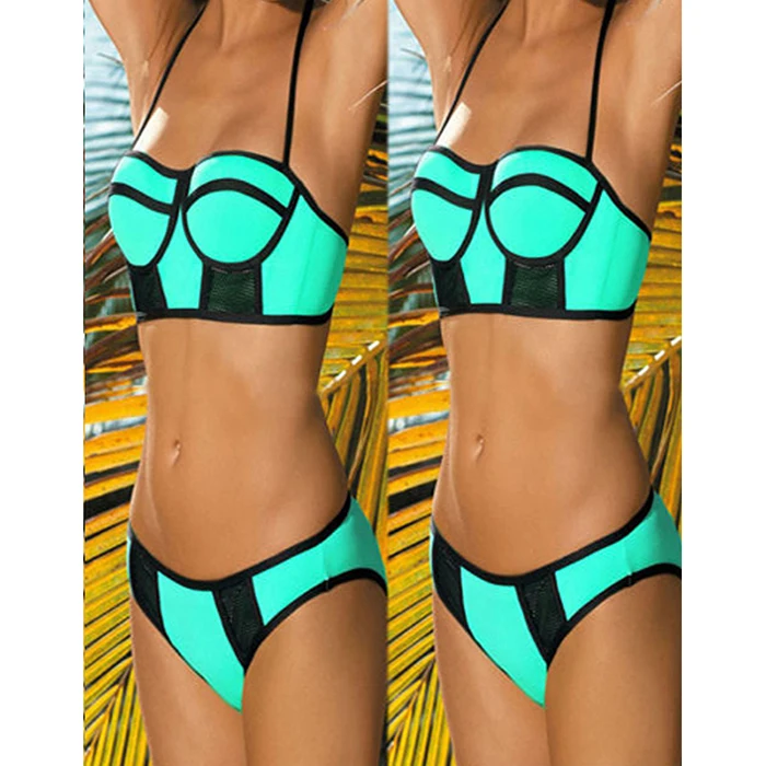 Women Blue 2pcs Push Up Padded Bra Swimwear Swimsuit Bikini Set
Women Blue 2pcs Push Up Padded Bra Swimwear Swimsuit Bikini Set