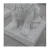 Abstract Marble Stone Lion Sculptures
