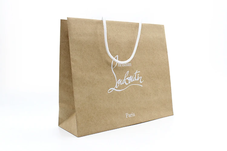 wholesale custom print logo cheap kraft brown paper bag