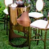 high quality gold bar stool chair and round bar table