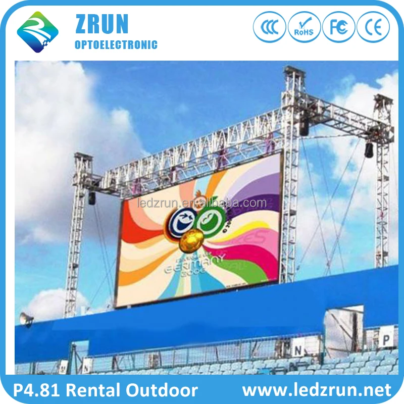Commercial high quality easy installation IP65 full color P3.91P4.81P5P6P8 SMD2525 rental advertising video outdoor led screen