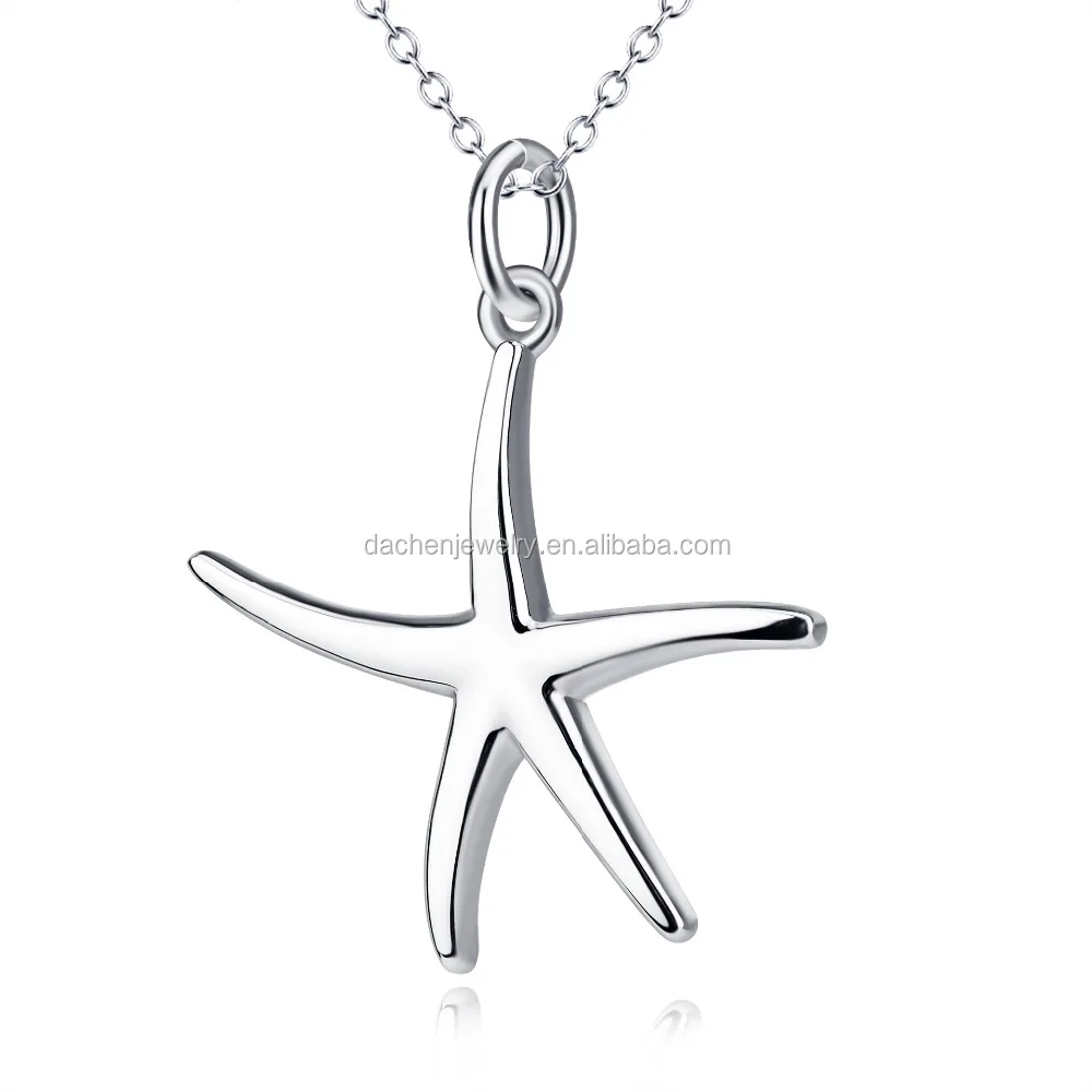 sample design sterling silver starfish shaped jewelry pendant