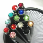 Free Custom Slim Metal Ballpoint Pen With Diamond On Top Ballpoint
