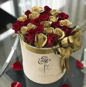 round flower gift box packaging box,roses boxes with ribbon