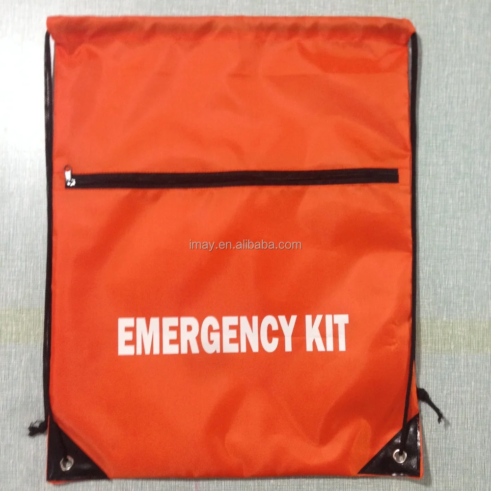 420d polyester sport zipper pocker drawstring bag