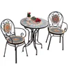 Nordic Mosaic garden table set modern simple elegant outdoor furniture