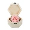 Hexagonal Wooden Jewelry Storage Box Necklace Earring Cosmetics Case Container Gift Box