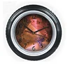 Fashion Special Design Good Quantity Tire Shape Wall Clock With Light