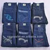 stock garment lot for mens demin jeans with Embroidered pockets stock apparel cancelled order mens jeans pants