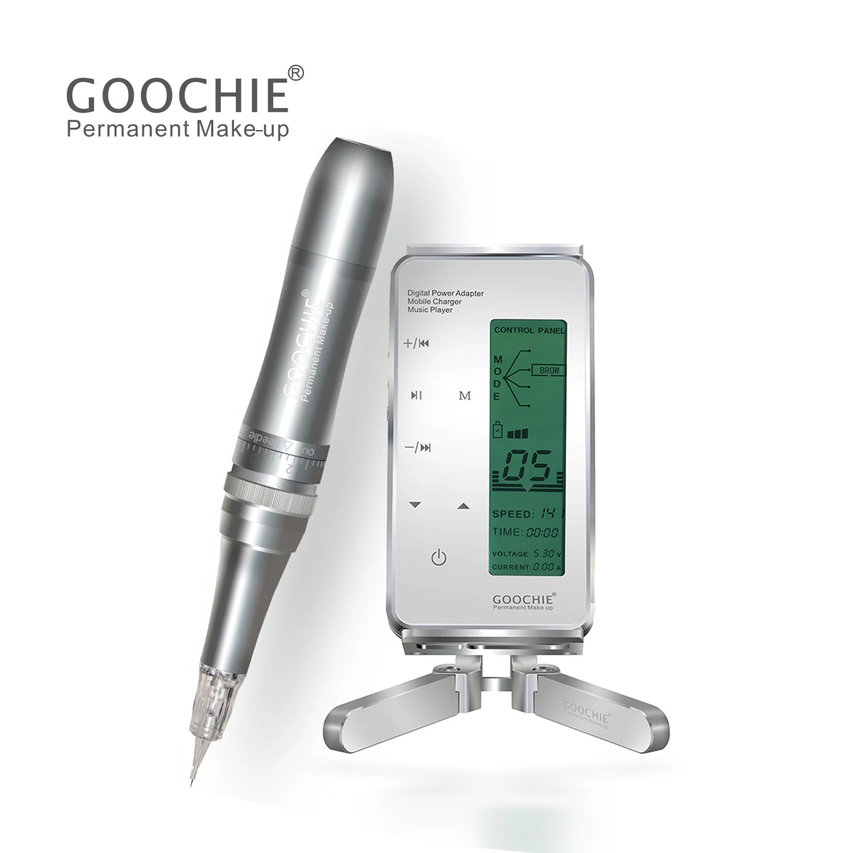 Goochie G6 permanent makeup music system digital rotary tattoo machine pen kit(G6), Silver
Goochie G6 permanent makeup music system digital rotary tattoo machine pen kit(G6), Silver