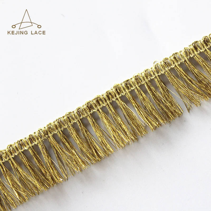 Metallic Polyester Curtain Bullion Pennant Drapery Fringe Trim