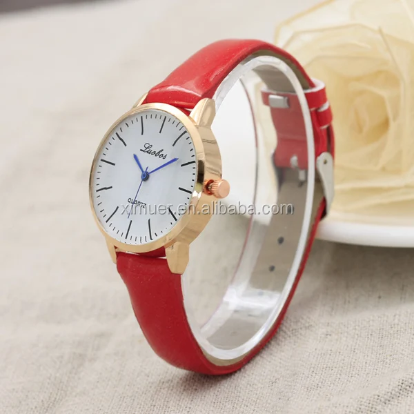Popular leather watch fancy wrist watch women