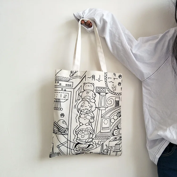 Custom printed canvas bag canvas tote bag canvas shopping bag, White and black
Custom printed canvas bag canvas tote bag canvas shopping bag, White and black