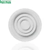 Adjustable ceiling round diffuser with plastic damper
