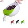 Creative 2-in-1 kitchen fruit/rice/vegetable washing plastic bowl Colander