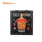 cheap high quality custom size black pizza boxes manufacturers with logo