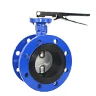 DN65 Industrial Half Shaft Double single Flange Butterfly Valve for cement
