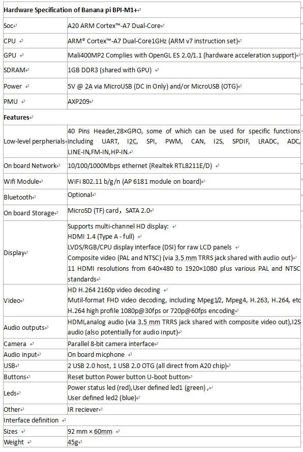 Banana Pi BPI-M1+ with WiFi on board can run Android 4.4,linux system better than Raspberry Pi 2