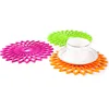Multi Use Premium Quality Insulated Flexible Durable Non Slip Silicone Flower Trivet Mat Coasters Hot Pads
