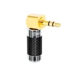 High fidelity, clear and no noise Carbon fiber stereo right angle 3.5 connector
