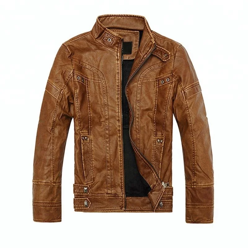Wholesale Motorcycle Winter Mens Leather Jacket