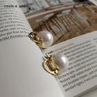 Shell Earrings 925 Silver Jewelry Shell Pearl Earrings Stud Earrings