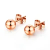 Women's Rose Gold Plated Stud 2019 Wholesale Stainless Steel Imitation Jewellery Beaded Stud Earrings for Young Girl