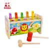Preschool educational children pounding bench game wooden hammer toy for toddlers