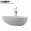 KOBIA freestanding corner tub/bath/small round bathtub / solid surface stone bathtub