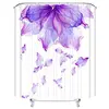 Shower curtain with bathroom rugs set luxury floral curtains shower