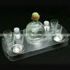 Acrylic Buffet party dishes Display Holder, Acrylic Buffet Drink Rack, Perspex Buffet Condiment Display Stands