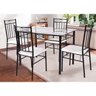 Kitchen glass dining table and 4 chairs sets wholesale