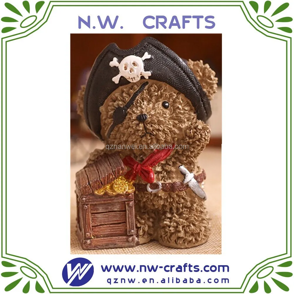 cute pirate bear figurines gifts items for kids