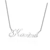 925 Sterling Silver Personalized Custom Name Plate Necklace