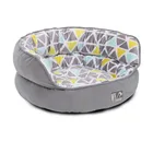 Comfortable Soft Short Plush Round Fur Pet Dog Bed Beds