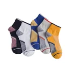 High Quality Simple Middle Tight Plain With Color Patchwork Men Cotton Crew Sport Socks Wholesale