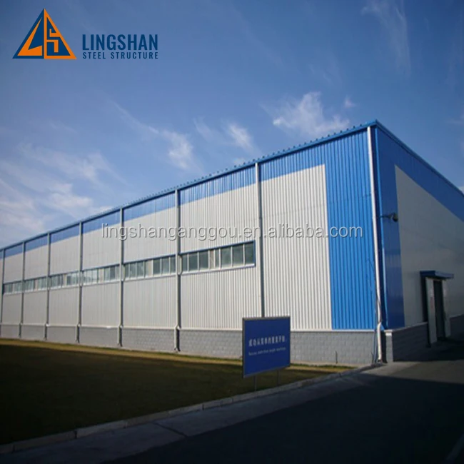 Large span steel structure warehouse and workshop