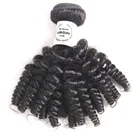 Double Drawn Funmi Curl Human Hair Bundles,Top Quality Unprocessed Virgin Brazilian Human Hair Weft